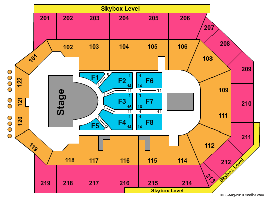 Toyota Arena - Ontario SYTYCD Seating Chart
